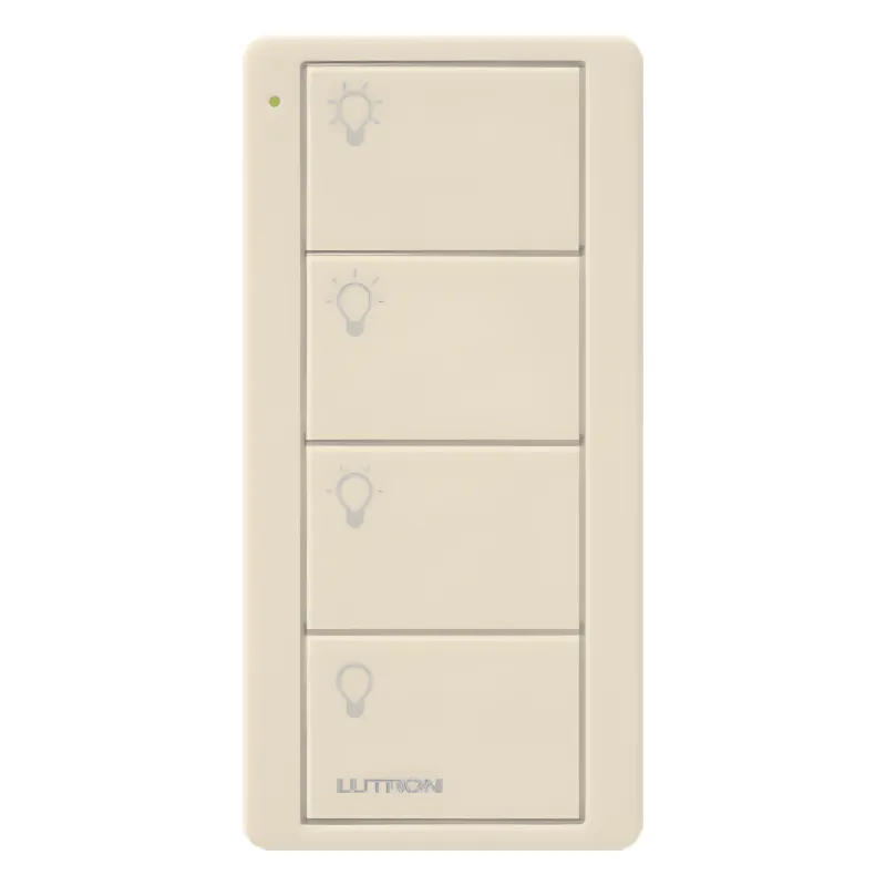Control Pico inalámbrico de 4 botones para generar 3 escenas y un apagado, gloss light almond, Clear Connect RF