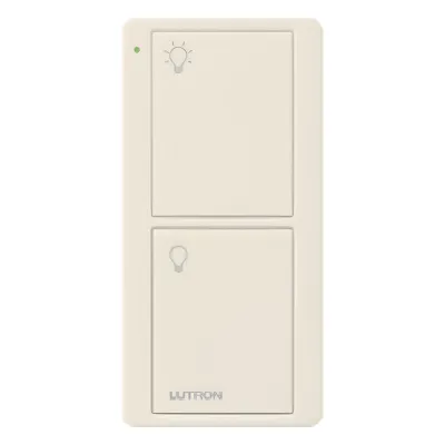 Control Pico inalámbrico de 2 botones para encendido y apagado, gloss light almond