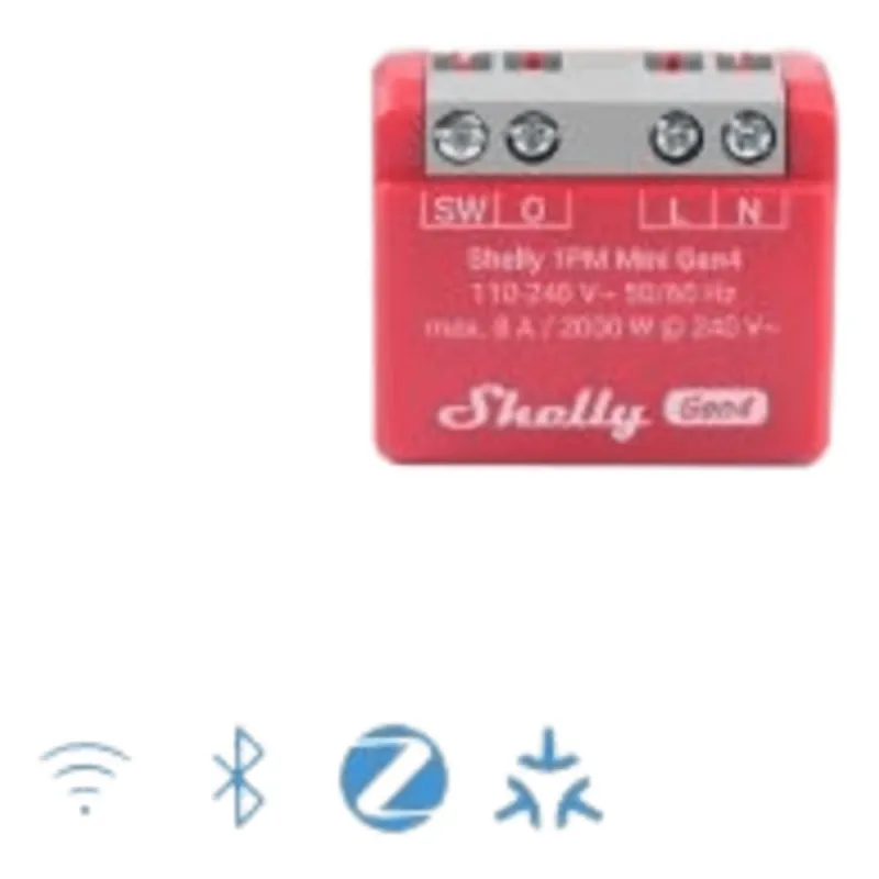 Mini Interruptor inteligente Wi-Fi 2.4 / medición de consumo, /1 canal 8A 110-240 / compatible con asistentes de voz