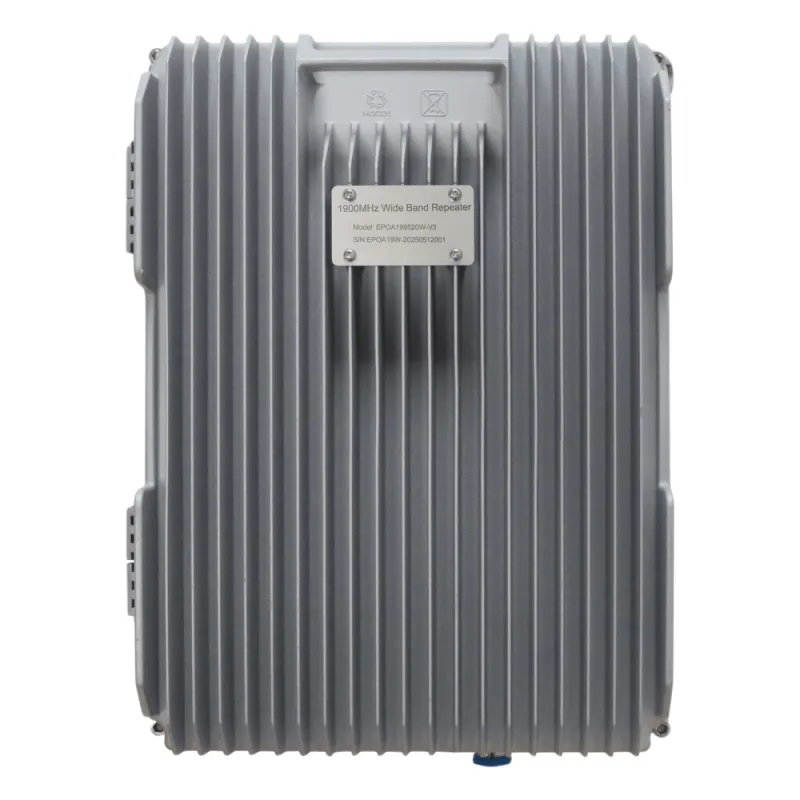 Amplificador de Señal Celular de Alta Potencia / Cobertura hasta 5 km / Banda 2 (1900 MHz) / 20 Watts / 95 dB de Ganancia / Multioperador / Gabinete IP65