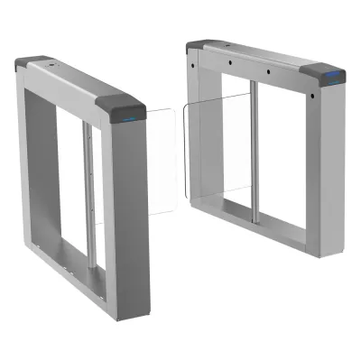 Torniquete Swing para EXTERIOR / Compatible con Reconocimiento Facial / Carril de 90 cms / Acero Inoxidable SUS304 / Motor Brushless / Capacidad 20-60 Personas por Minuto / 3,000,000 MCBF / Perforaciones listas para montaje DS-KAB6ZU1 No Incluido