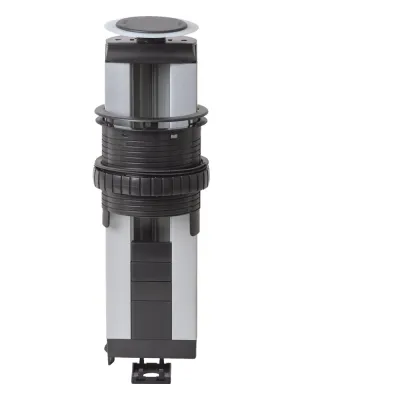 Teleblock Simon K45 para Voz, Datos, Multimedia o Contactos Eléctricos / Capacidad para 5 Módulos K45 / Apertura Automática con Tapa Abatible / Instalación en Mobiliario de Oficina o Comercial / (KTLE205CY)