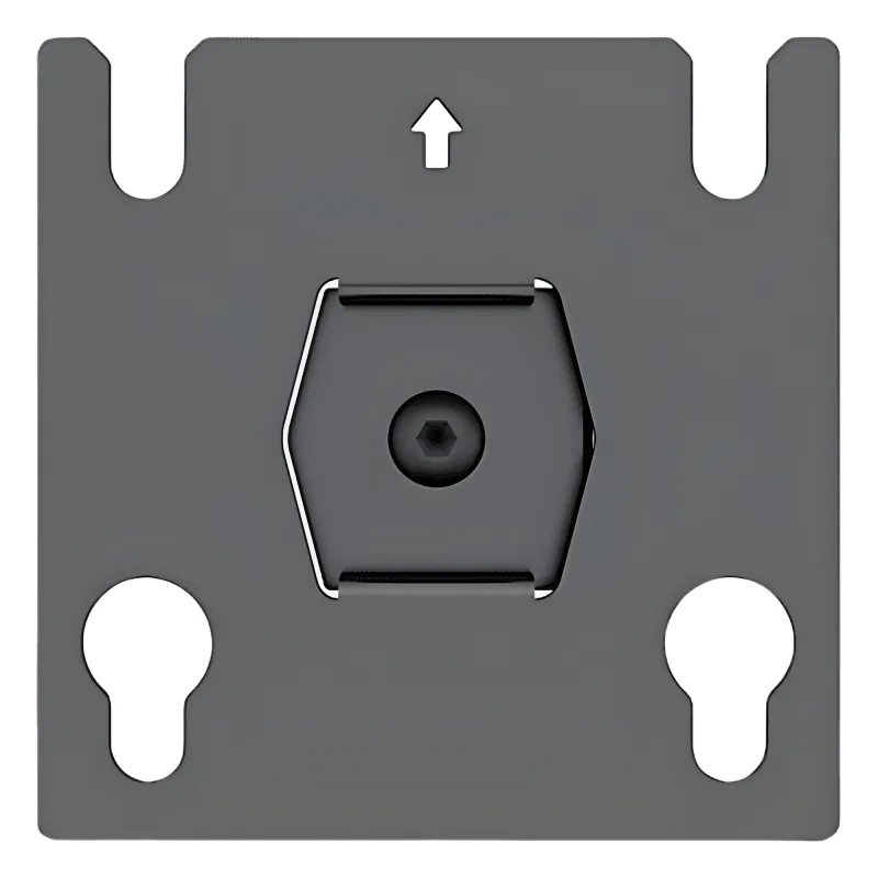 Accesorio - Placa Adaptadora para Panel LED 20 x 20.5 mm | Dimensiones 64 x 64 x 2 mm | Diámetro de Orificio Ø10.3 mm | Separación de Orificios 40 mm.