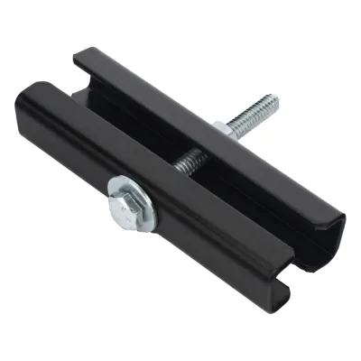 Coples para Escalera Tubular de 1.5" de Peralte y 12" de Ancho, Acabado con Pintura Epóxica Color Negro, Ideales para la Unión de Tramos de Escalera Tubular, Se Requieren 2 Coples por Cada Unión