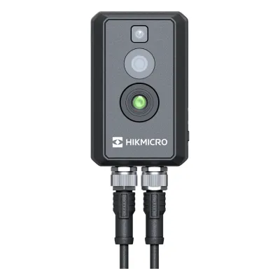 (HIKMICRO) Cubo IP Bi-Espectral / Térmica (256 X 192 / 2.1 mm) + Óptica (4 MP / 1.4 mm) / Rango: -20°C a 550°C / ±2°C Margen / PoE / IP67 / Ideal para Sites o Lugares Pequeños