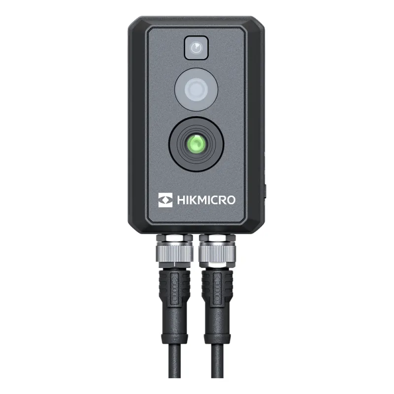 (HIKMICRO) Cubo IP Bi-Espectral / Térmica (256 X 192 / 2.1 mm) + Óptica (4 MP / 1.4 mm) / Rango: -20°C a 550°C / ±2°C Margen / PoE / IP67 / Ideal para Sites o Lugares Pequeños