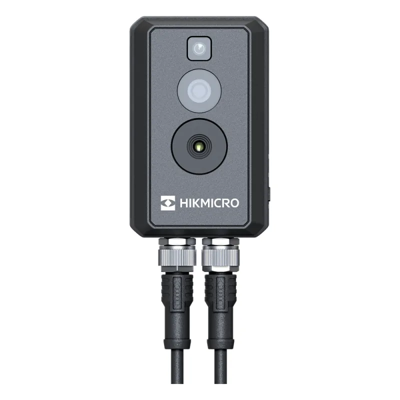 (HIKMICRO) Cubo IP Bi-Espectral / Térmica (256 X 192 / 3.6 mm) + Óptica (4 MP / 1.4 mm) / Rango: -20°C a 550°C / ±2°C Margen / PoE / IP67 / Ideal para Sites o Lugares Pequeños