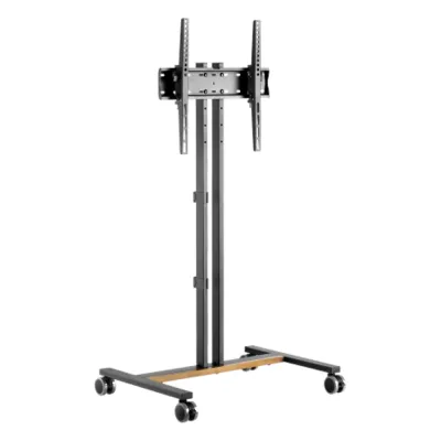 Soporte Móvil para Pantalla | Compatibilidad VESA 200x200 hasta 600x400 / Ruedas con Frenos / Ajuste de Altura y Ángulo / Soporte para TV de hasta 55 Pulgadas / Capacidad de Peso 35 kg