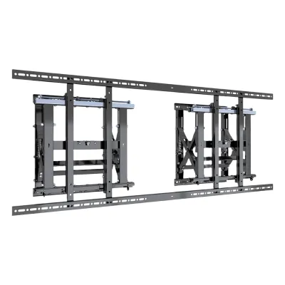 Soporte Estructural Modular para Pantallas | Altura Ajustable de 200 mm a 1600 mm | Ancho 600 mm | Profundidad 134 mm a 300 mm | Diseño Metálico| Compatible con Diferentes Tamaños de Pantallas |Soporta Formato Horizontal y Vertical.