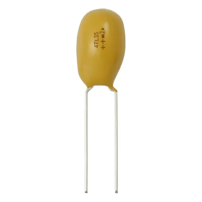 Capacitor de Tantalio de 2200nF , Emplomado sólido de 25 Vcc