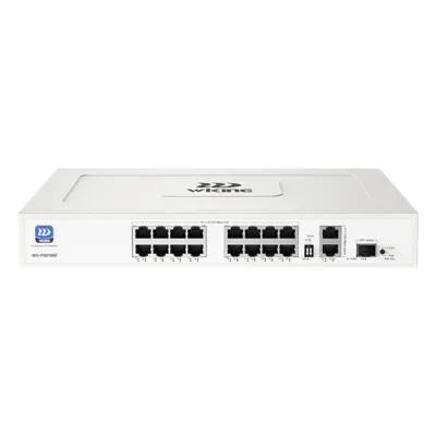 Switch no administrable PoE WI-TEK /16 Puertos 10/100 Mbps PoE af/at / 2 Puertos Uplink Gigabit / 1 Ranura SFP 1000 Mbps / Presupuesto 180 W / Puerto 1 Hi-PoE 60W
