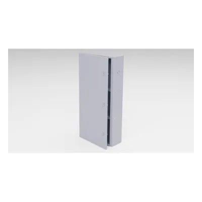 Gabinete para instalación de 3 Baterías , Fabricado en Lámina Galvanizada, Accesorios para poste (No incluidos)