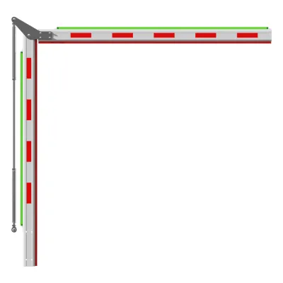 Brazo Articulado 4 mts (2+2) con Iluminación para Barreras Hikvision Serie DS-TMG320
