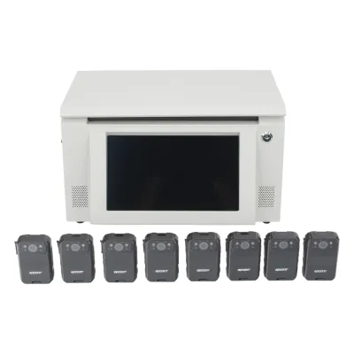Kit de descarga simultanea para Bodycam | Estación de descarga XMRA8R3 | 8 X Bodycam XMRR3