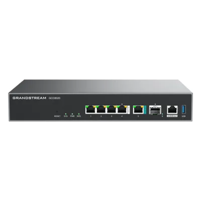 Dispositivo de Convergencia de Redes GCC6020 / Router VPN / Firewall de Próxima Generación / IP PBX / Switch de Red / 4 Puertos Gigabit Ethernet / 1 Puerto SFP+ 10 Gigabit / 1 Puerto 2.5 Gigabit / Administración en la Nube GDMS / Mont