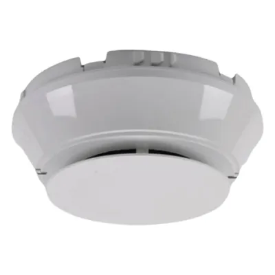 Detector fotoeléctrico de humo direccionable con autoprueba automática, protocolo FlashScan, bajo perfil, color blanco
