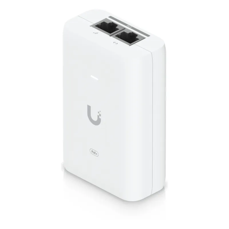 Adaptador PoE+ 2.5G / hasta 30 W / 48V 0.65A / (2) Puertos RJ45 MultiGigabit 2.5G / Salida PoE+ / LED Indicador / Ideal para APs UniFi WiFi 7 / / Protección contra Sobretensiones