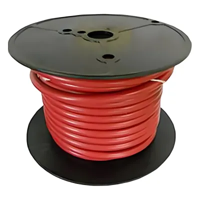 Cable para Batería Marina Cobra 6 AWG / 100 Pies / Cubierta PVC Retardante de Llama Roja / Cobre Estañado Clase K / 600V / Temperatura 105°C Seco y 75°C Húmedo / Cumple UL 1426, UL Listed BC-5W2 y ABYC