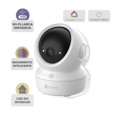 Cámara PT Wi-Fi / 4K (8 Megapíxeles) / Audio de Dos Vías / Visión Nocturna Inteligente en Color / Detección Humana / Detección de Mascota / Llamada a la App con un toque / Almacenamiento en MicroSD y Nube