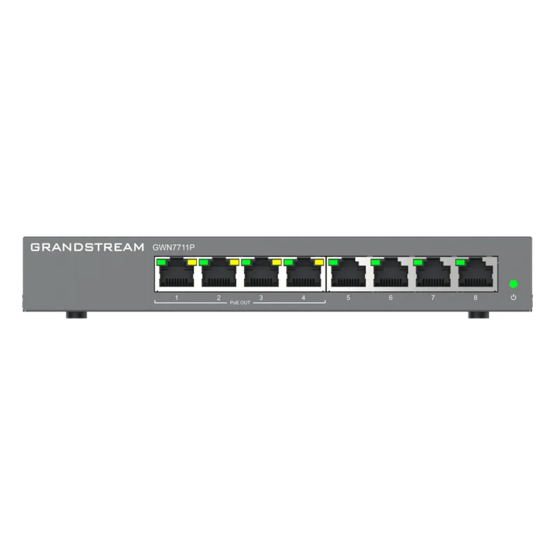 Switch de Red Administrable Capa 2 Lite / 8 Puertos Gigabit Ethernet / 4 Puertos PoE / VLAN / QoS / Snooping IGMP / Montaje en Pared y Escritorio / Compatible con GDMS