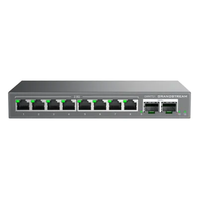 Switch L2 Lite Administrable de 10 Puertos / 8 Puertos Ethernet 2.5 Gigabits / 2 Puertos SFP+ 10 Gigabits / VLAN / QoS / Montaje en Escritorio o Pared / Compatible con GDMS