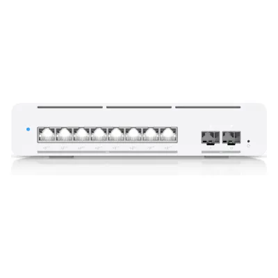 USW Pro XG 8 PoE Switch PoE++ Capa 3 Etherlighting™ de 8 Puertos 10GbE (Todos PoE++) y 2 Puertos SFP+ con Disponibilidad PoE de 155W