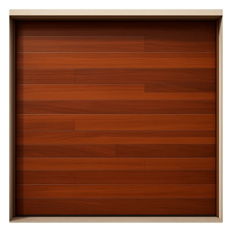 Puerta de Garage de Alta Calidad / Estilo Americano / Acabado Laminado PREMIUM / Color Madera Clara / 8x7 Pies.