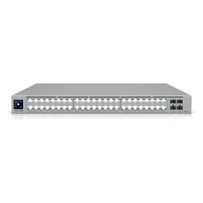 UniFi Switch USW-Pro-XG-48-PoE / Capa 3 / 48 puertos PoE+++ (32 × 10 GbE, 16 × 2,5 GbE) + 4 puertos SFP28 25 G / 1080 W PoE total