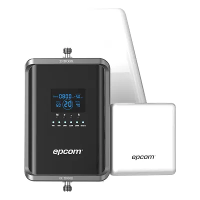 Kit Amplificador de Señal Celular 2G, 3G, 4G y 5G / Mejora llamadas convencionales y VoLTE / Amplifica señal de TELCEL, AT&T, MOVISTAR, BAIT,DiRi y más / Cubre hasta 300 m² con una antena y hasta 600 m² con 2 antenas.