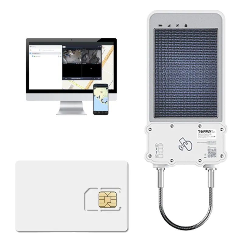 kIT Cerradura Inteligente GPS con Energía Solar / SolarGuardX 100 / Seguimiento de Activos LTE Cat-M1 / Desbloqueo por RFID BLE OTA / Impermeable IP67 / Detección de Movimiento / Batería 14400mAh / + EPCOMGPSCODE + SIM500MB2Y
