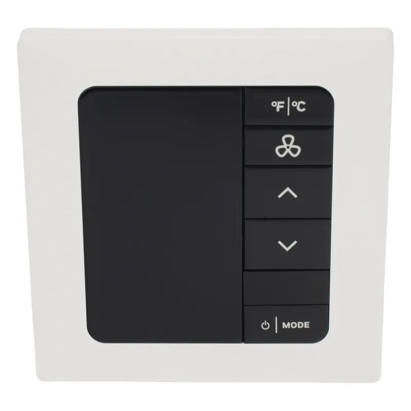 INNCOM e7 EMS / Termostato de Gestión Energética / 100-277 VAC / FCU 2 y 4 Tubos / BACnet MS/TP y Wi-Fi / Sensor PIR / Blanco Hielo