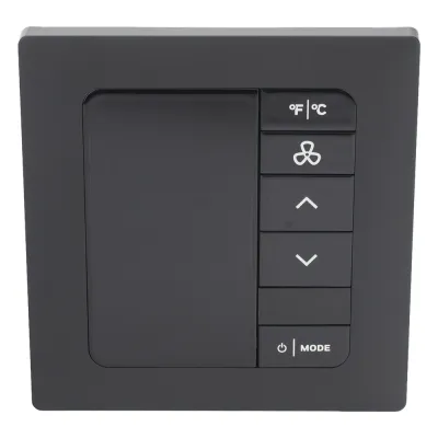 INNCOM e7 EMS / Termostato de Gestión Energética / 100-277 VAC / FCU 2 y 4 Tubos / BACnet MS/TP y Wi-Fi / Sensor PIR / Ónix Negro