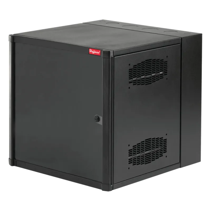Gabinete AccessPlus de 19 UR Montaje en Pared de 19in / Doble Bisagra / Puerta Sólida de Acero / 915 mm de Alto x 600 mm de Ancho x 637 mm de Profundidad / Color Negro