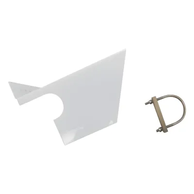 Parasol de acero inoxidable 316 para detector de gas XNX, montaje en tubo de 2 pulgadas, pintado blanco