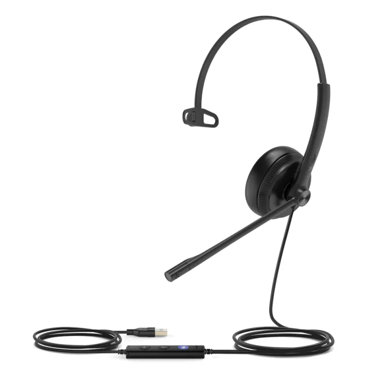 Yealink UH34 Mono, versión Microsoft Teams, cancelación de ruido profesional USB-A con indicador de ocupado