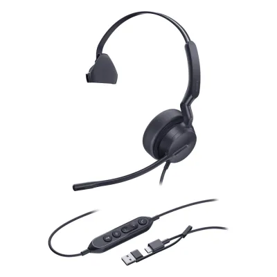 Auriculares Yealink UH42 Mono con cancelación de ruido por USB-C/A e indicador de ocupado, plug and play