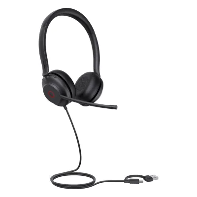 Auriculares Yealink UH35 Dual con cancelación de ruido para UC Cancelación de ruido USB-C/A con indicador de ocupado