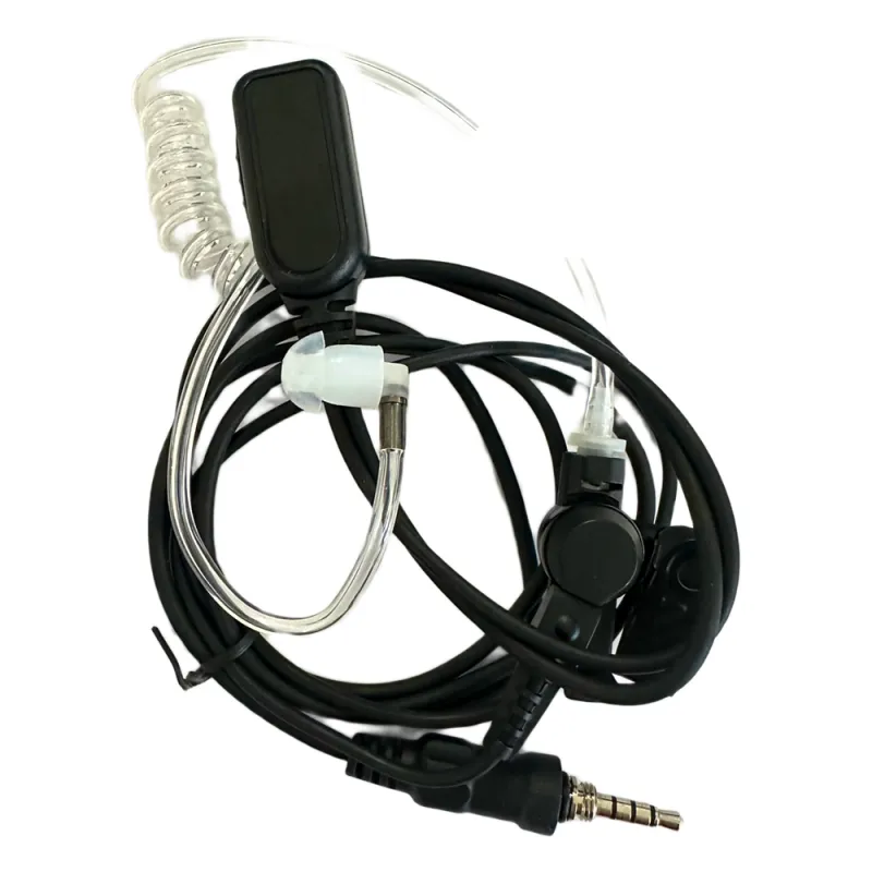 Micrófono Audífono de Solapa Para Radio Marino TXM52 / Tubo Acústico Transparente / 2 Cables / Audio Nítido en Transmisión y Recepción