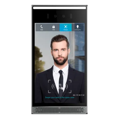 Videoportero SIP con Reconocimiento Facial / Pantalla Táctil IPS 8" / Cámara 2MP Lente Dual / BLE + Wiegand / Anti-Suplantación / IP66 IK07 / PoE