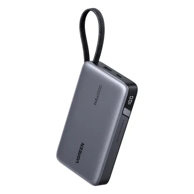 Power Bank 20000mAh con Cable Integrado / Carga Rápida 100W / USB-C PD 3.0 / 4 Celdas Li-ion / 72Wh / Carga Múltiple 145W / Compacto 139x80x27mm