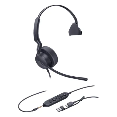 Diadema Alámbrica UH42 SE Mono de Yealink Certificada para Microsoft Teams con USB-C/A