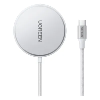 Cargador Inalámbrico Magnético 15W / Protocolo Qi 2 / USB-C 9V 2.2A / Eficiencia 83% / Protección Multinivel / Material PC+ABS+Aleación Aluminio / Cable 1.5m