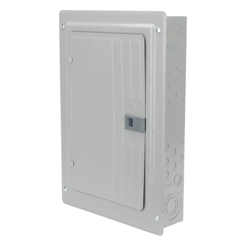 Centro de carga trifásico 3 Fases, 4 Hilos para interruptores QP, de 12 polos - 24 circuitos, 120/240vca, Barras de aluminio 125 Amp, Nema 1, uso interior. Incluye tapa.