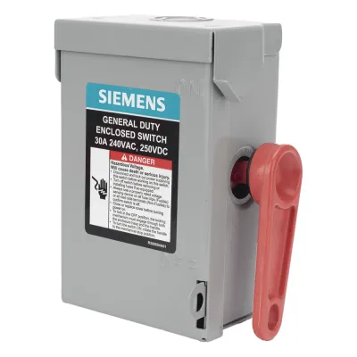 Interruptor de Seguridad GNF221A, 240Vca, 2 polos, 30 Amp, sin portafusibles, Nema 1.