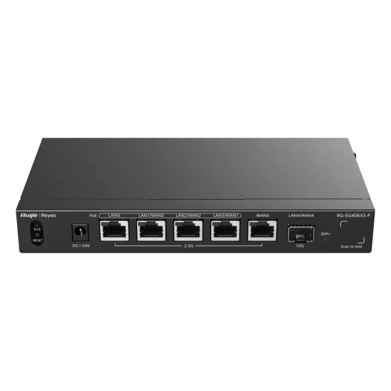 Router Balanceador con Función SD-WAN, PoE+ hasta 110 Watts, Hasta 5 Servicios de Internet y hasta 400 clientes con desempeño de 2.5 Gbps, un puerto SFP+ 10G
