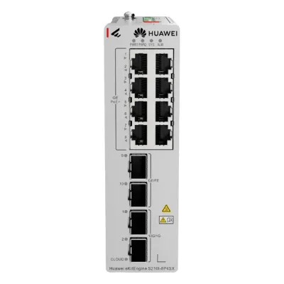 Switch Industrial eKit / 8 Puertos PoE+ Gigabit + 2 SFP + 2 SFP+ / Montaje en Riel DIN / Fuente Redundante 1+1 : 54 a 57 VCD / Libre de licenciamiento / Gestión gratuita desde la Nube / Presupuesto PoE 220 W