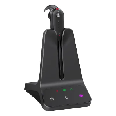 Auriculares mono Yealink WH63 E2 edición MS/ Base DECT/ Cancelación de ruido con 2 micrófonos/ Tres estilos de uso