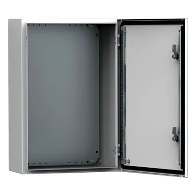 Gabinete de Uso Exterior MAS 250 x 200 x 155 mm (9.84 x 7.87 x 6.10 in) / NEMA 4/12/13 / IP66 / IK10 / Acero Dulce 1.5 mm / Platina de Montaje Incluida / Color Gris Claro