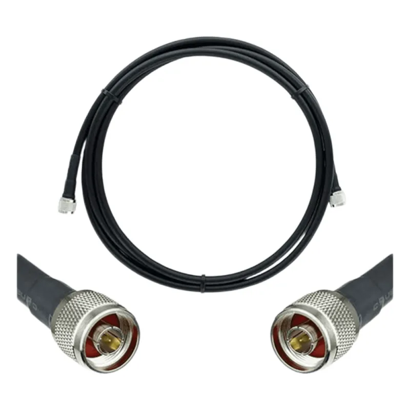 Jumper Coaxial de 50 Ohm con Cable Wilson-400 | Conector N Macho en los Extremos | 9.14 Metros (30 Pies) de Longitud.