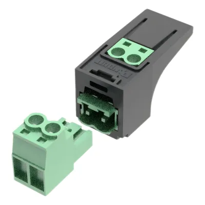 Módulo Conector Eléctrico para Cable Eléctrico FMPS, Compatible con 26-12 AWG, Tipo Mini-Com, Color Verde